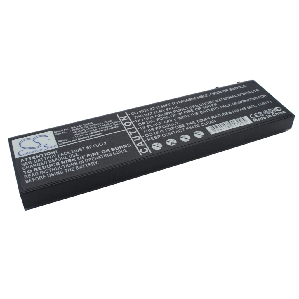 Compatible battery replacement for Toshiba  PABAS059, PA3420U-1BAS, PA3506U-1BRS, PA3420U-1BAC, PA3506U-1BAS...