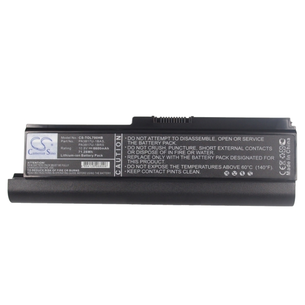 Compatible battery replacement for Toshiba  PA3817U-1BRS, PA3817U-1BAS