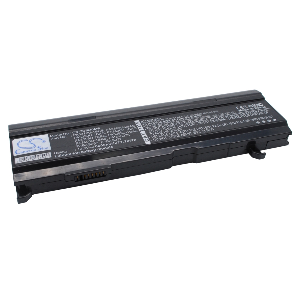 Compatible battery replacement for Toshiba  PABAS076, PA3399U-2BAS, PABAS057, PA3399U-1BRS, PA3478U-1BRS...