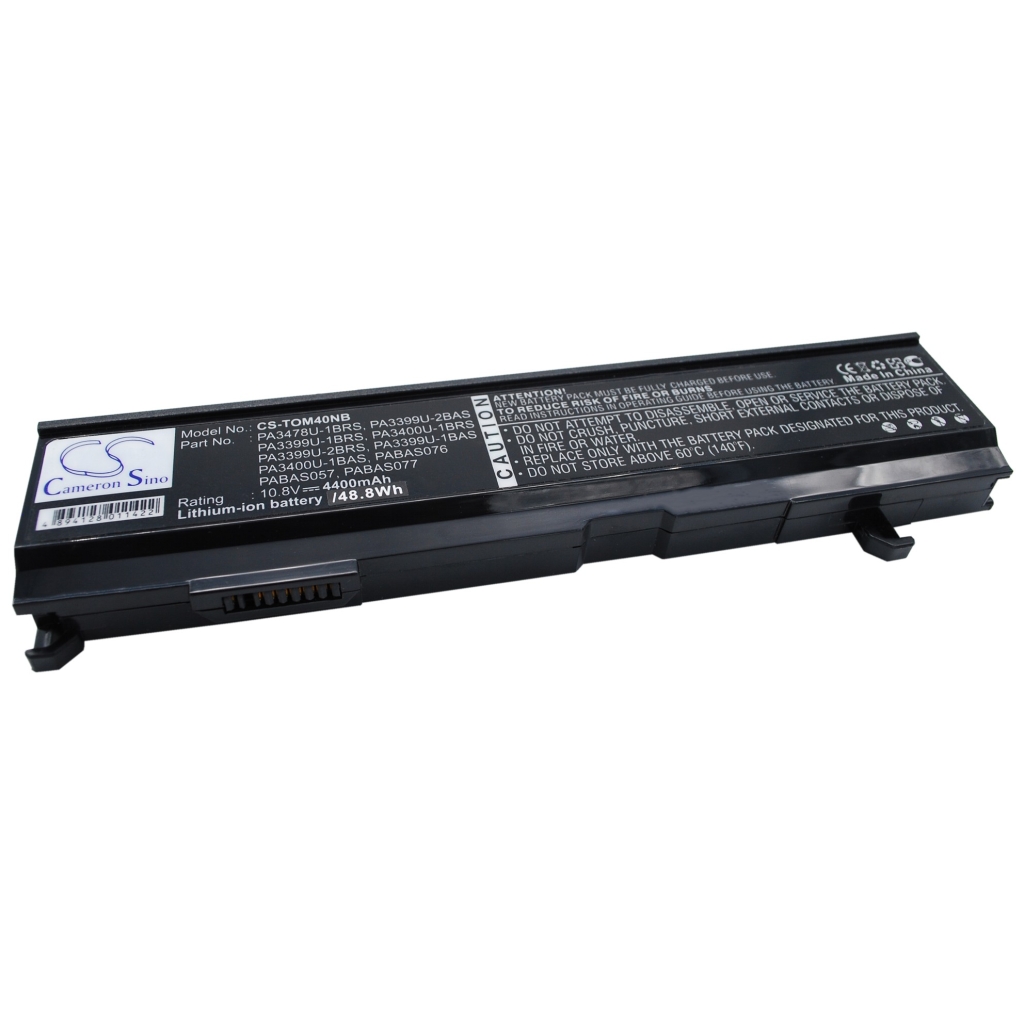 Compatible battery replacement for Toshiba  PA3399U-2BAS, PA3478U-1BRS, PA3399U-1BRS, PA3400U-1BRS, PA3399U-1BAS...