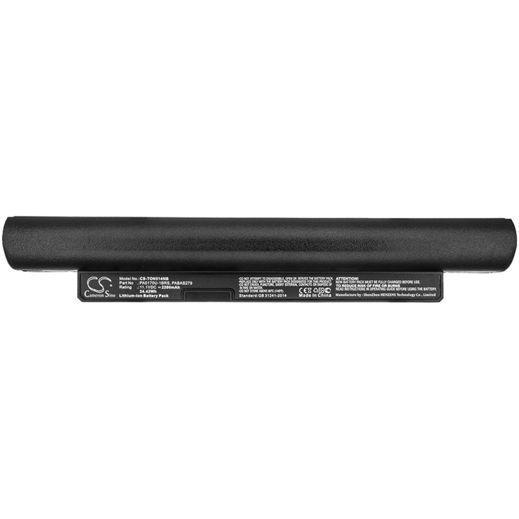 Compatible battery replacement for Toshiba  PABAS282, PABAS279, PA5207U-1BRS, PA5170U-1BRS