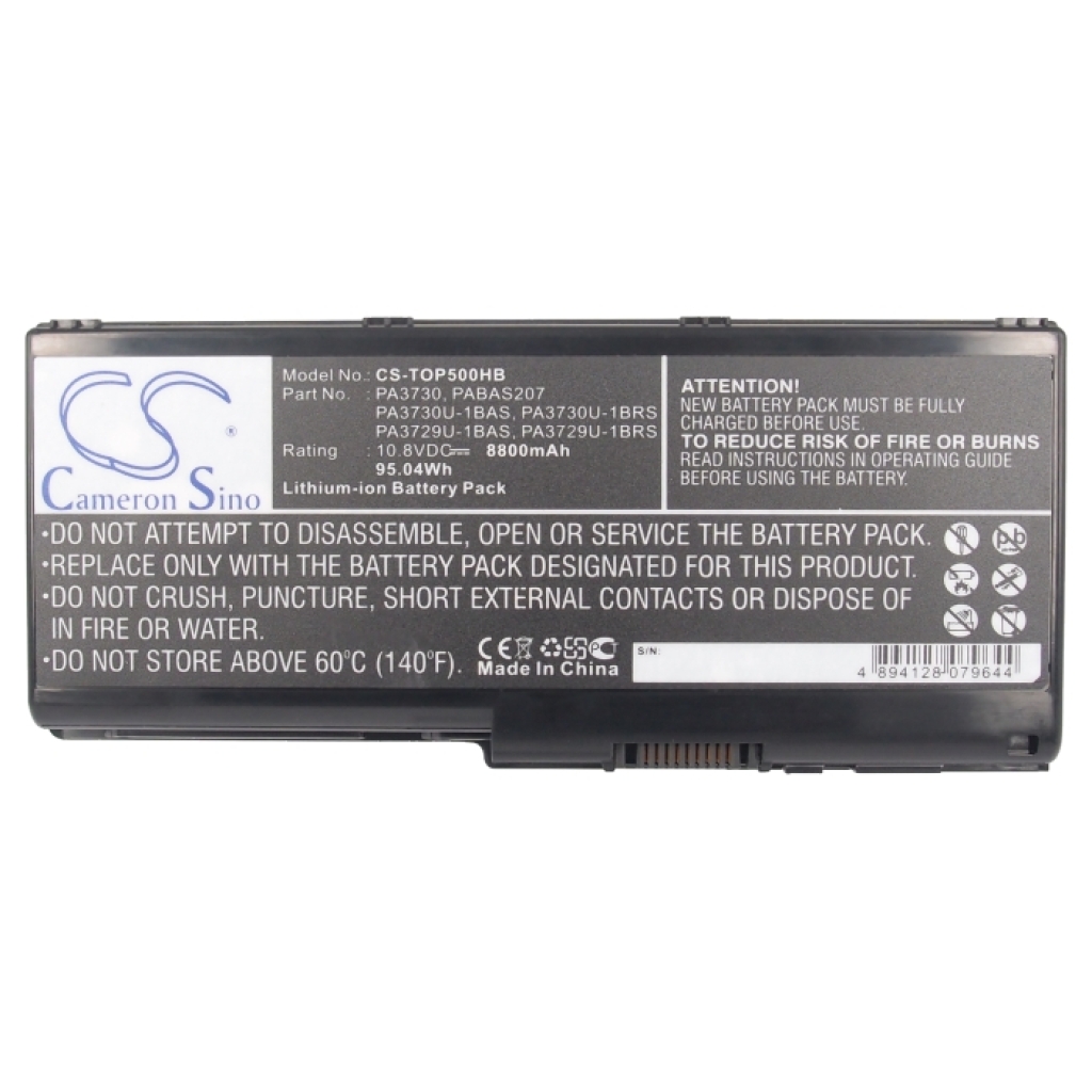 Compatible battery replacement for Toshiba  PA3729U-1BRS, PABAS207, PA3729U-1BAS, PA3730U-1BRS, PA3730U-1BAS...