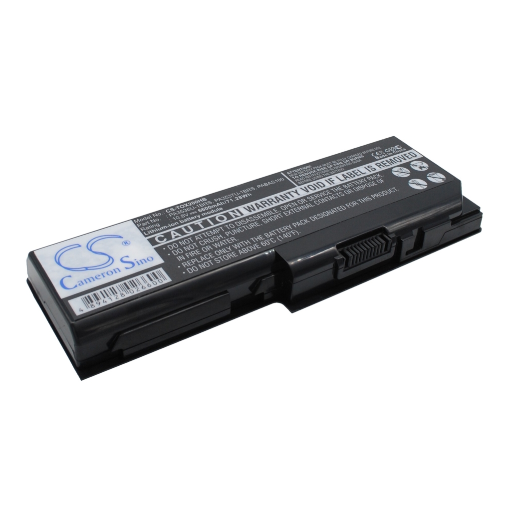 Compatible battery replacement for Toshiba  PABAS100, PA3537U-1BRS, PA3537U-1BAS, PA3536U-1BRS, PABAS101