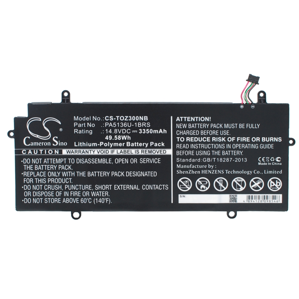 Compatible battery replacement for Toshiba  PA5136U-1BRS