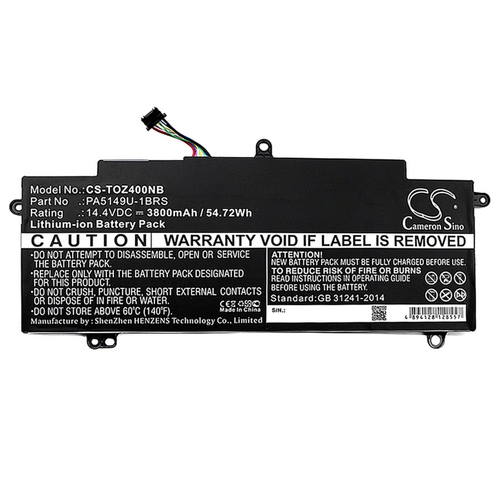 Compatible battery replacement for Toshiba  PA5149U-1BRS