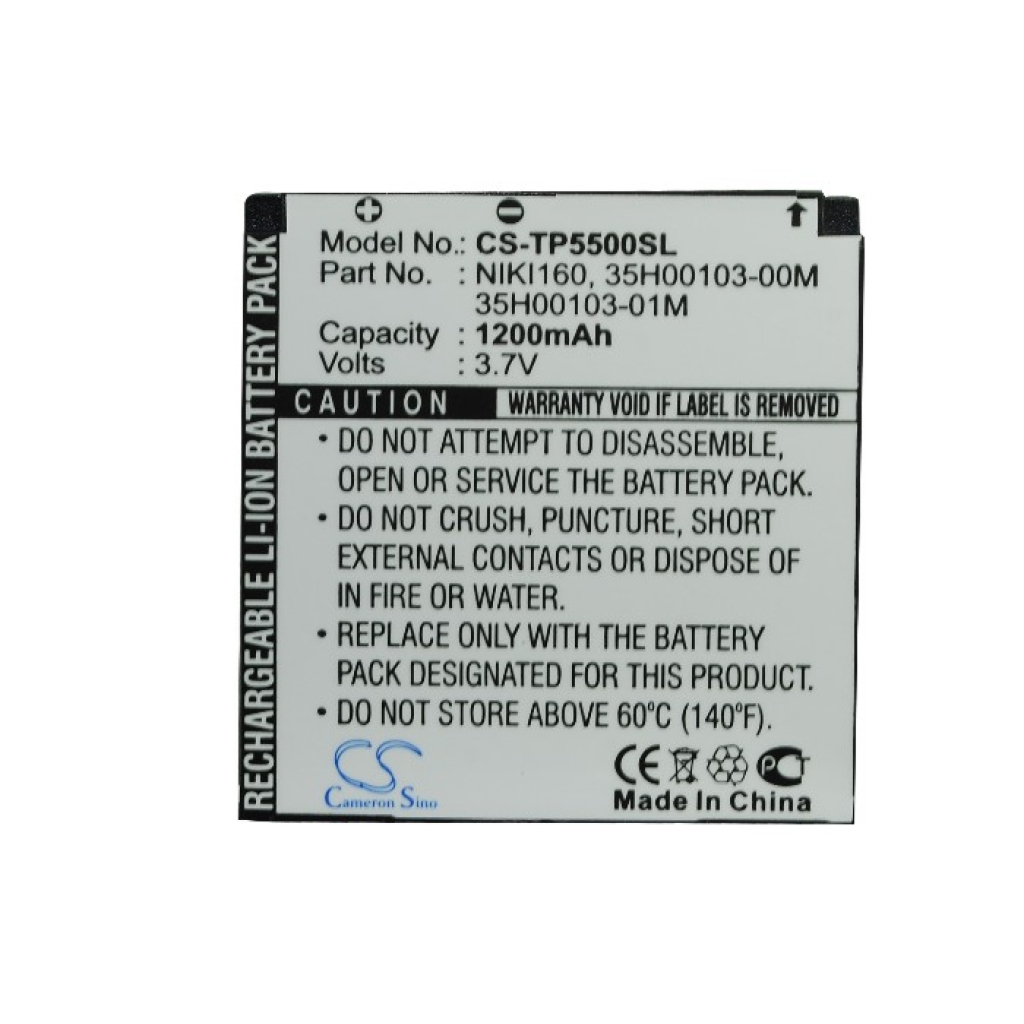 Compatible battery replacement for T-Mobile  NIKI160, 35H00103-01M, 35H00103-00M