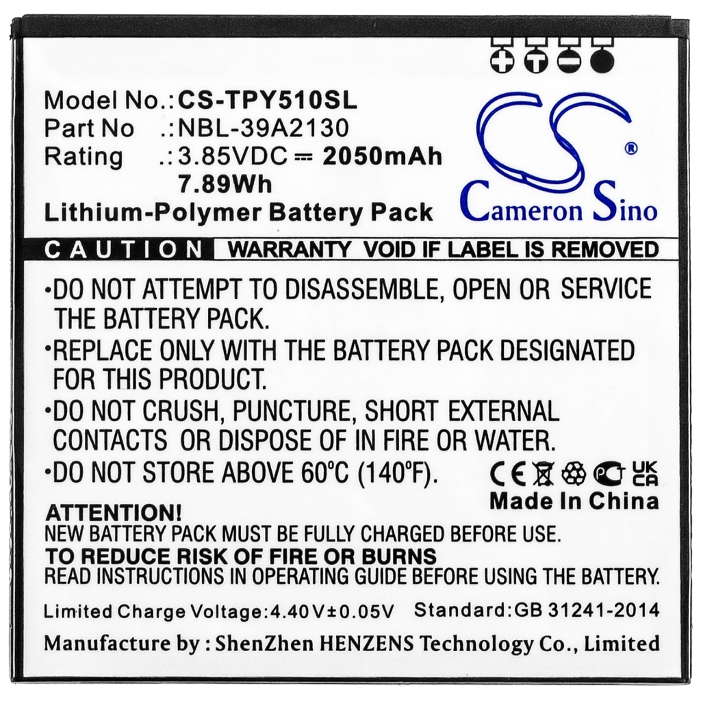 Compatible battery replacement for Neffos  NBL-39A2130