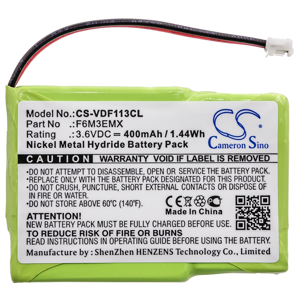 Compatible battery replacement for COBRA  McNairF6M3EMX, F6M3EMX, CP33, T326, 4M3EMJZ...