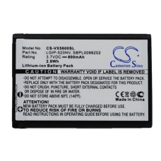 Compatible battery replacement for Verizon  LGIP-520NV-2, LGIP-520NV, SBPL0102702, SBPL0099202