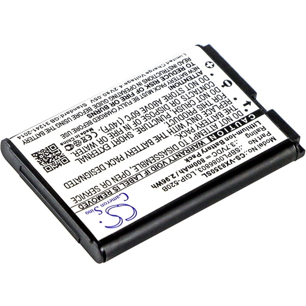 Compatible battery replacement for LG  SBPL0086903, SBPL0086803, LGIP-520B, LGIP-320R