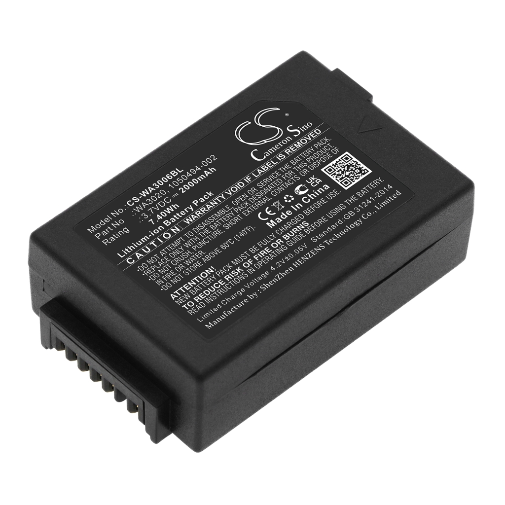 Compatible battery replacement for PSION  1050494-002, 1050494, WA3020, WA3006