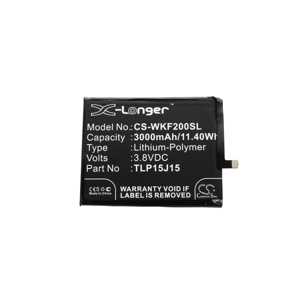 Compatible battery replacement for Wiko  TLP15J30, TLP15J15, TLP16F14, TLP15L27