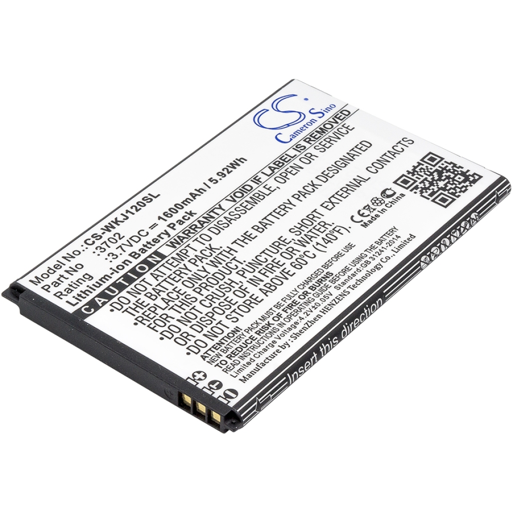 Compatible battery replacement for Wiko  3702