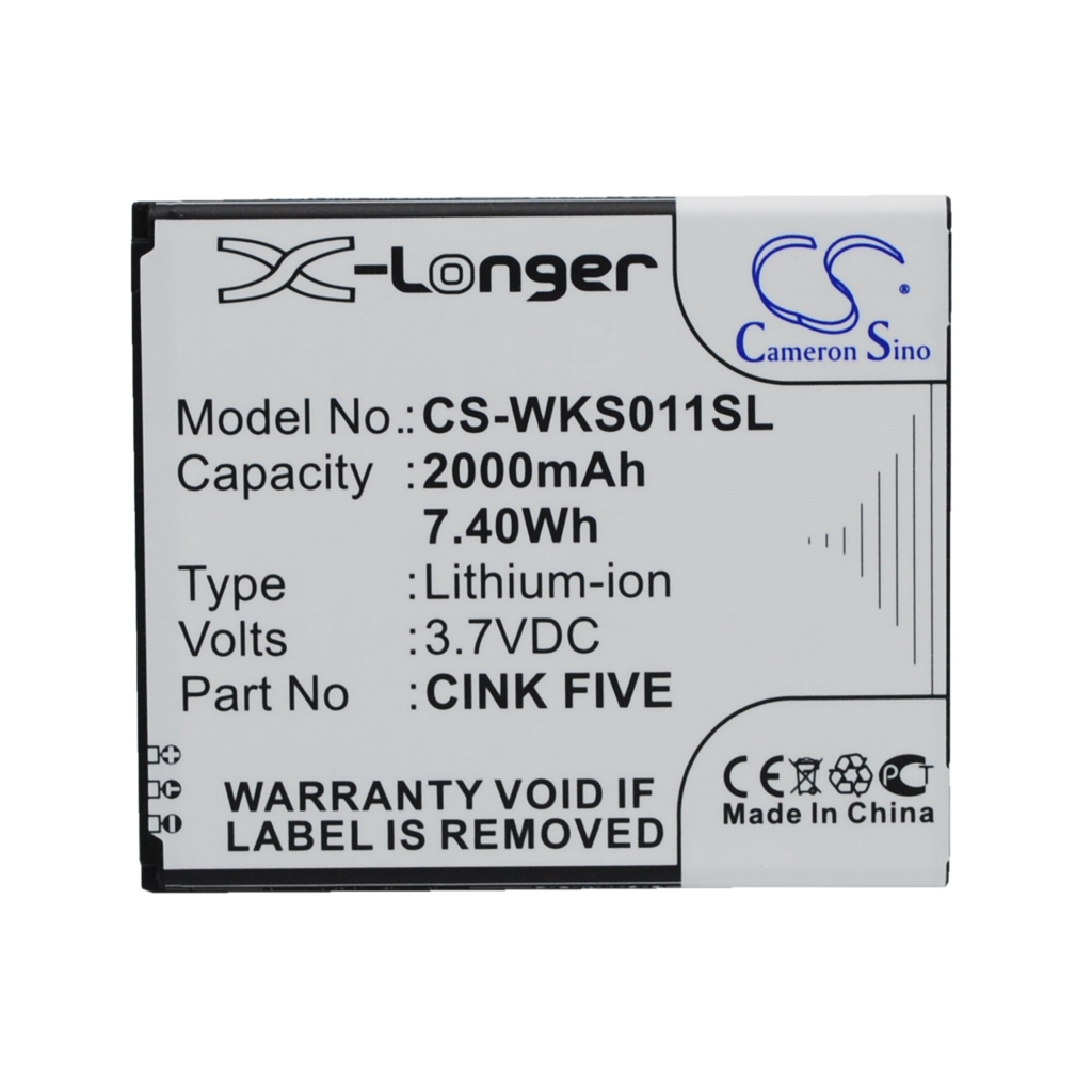 Compatible battery replacement for Wiko  CINK FIVE, BL4257, STAIRWAY, K1391