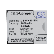 Compatible battery replacement for Wiko BL4257,CINK FIVE,K1391,STAIRWAY