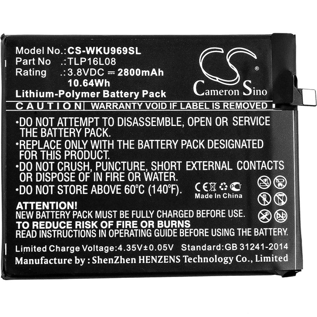 Mobile Phone Battery Wiko CS-WKU969SL