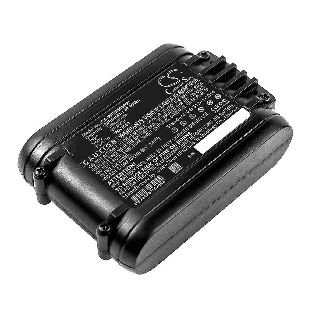 Compatible battery replacement for Worx  WA3604, WA3601, WA3553, WA3014