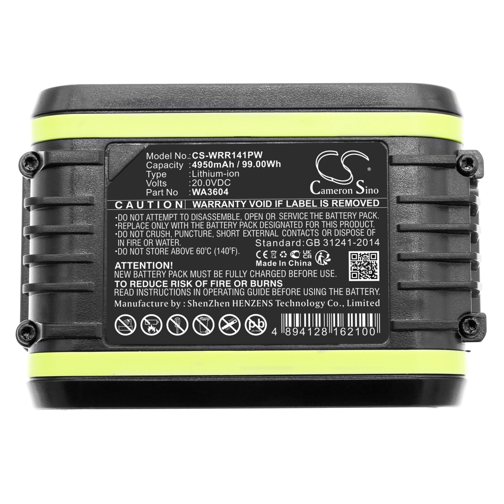 Compatible battery replacement for Worx  WA3601, WA3553, WA3014, WA3604