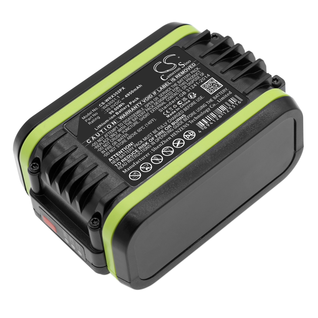 Compatible battery replacement for Worx  WA3556, WA3551.1, WA3641, WA3551, WA3572...