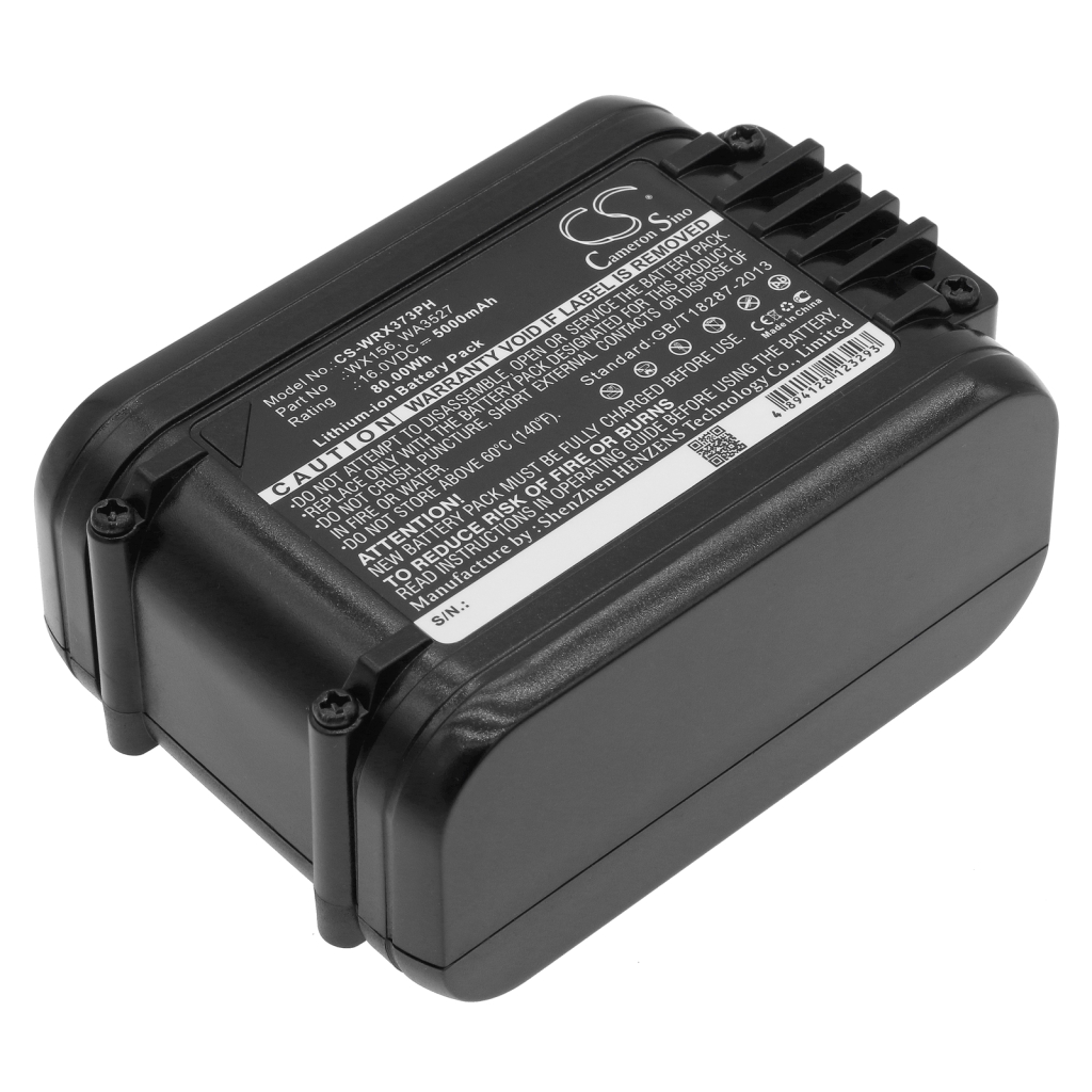 Compatible battery replacement for Worx  WX156, WA3539, WA3527