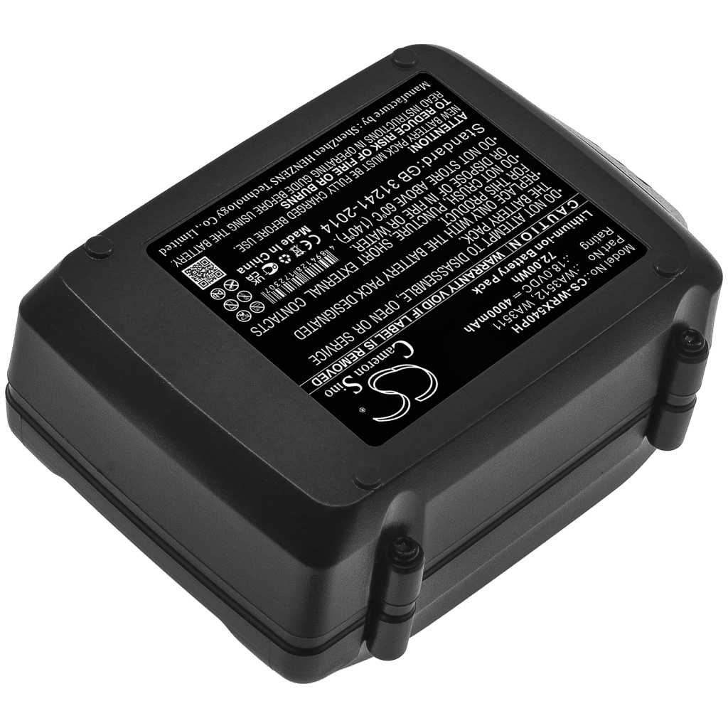 Compatible battery replacement for Worx  RW9351.1, WA3516, WA3512.1, WA3572, WA3512...