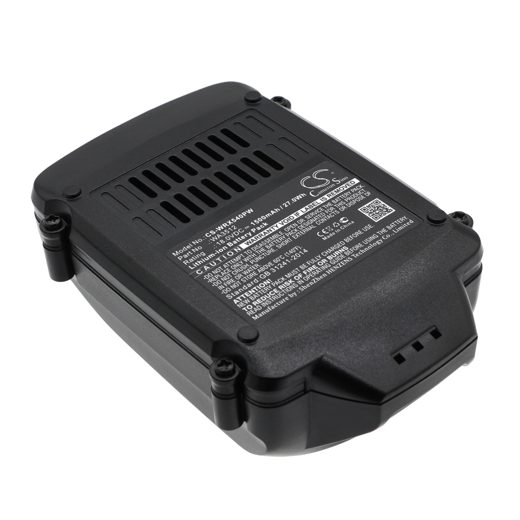 Compatible battery replacement for Worx  WA3523, RW9351.1, WA3516, WA3512.1, WA3572...