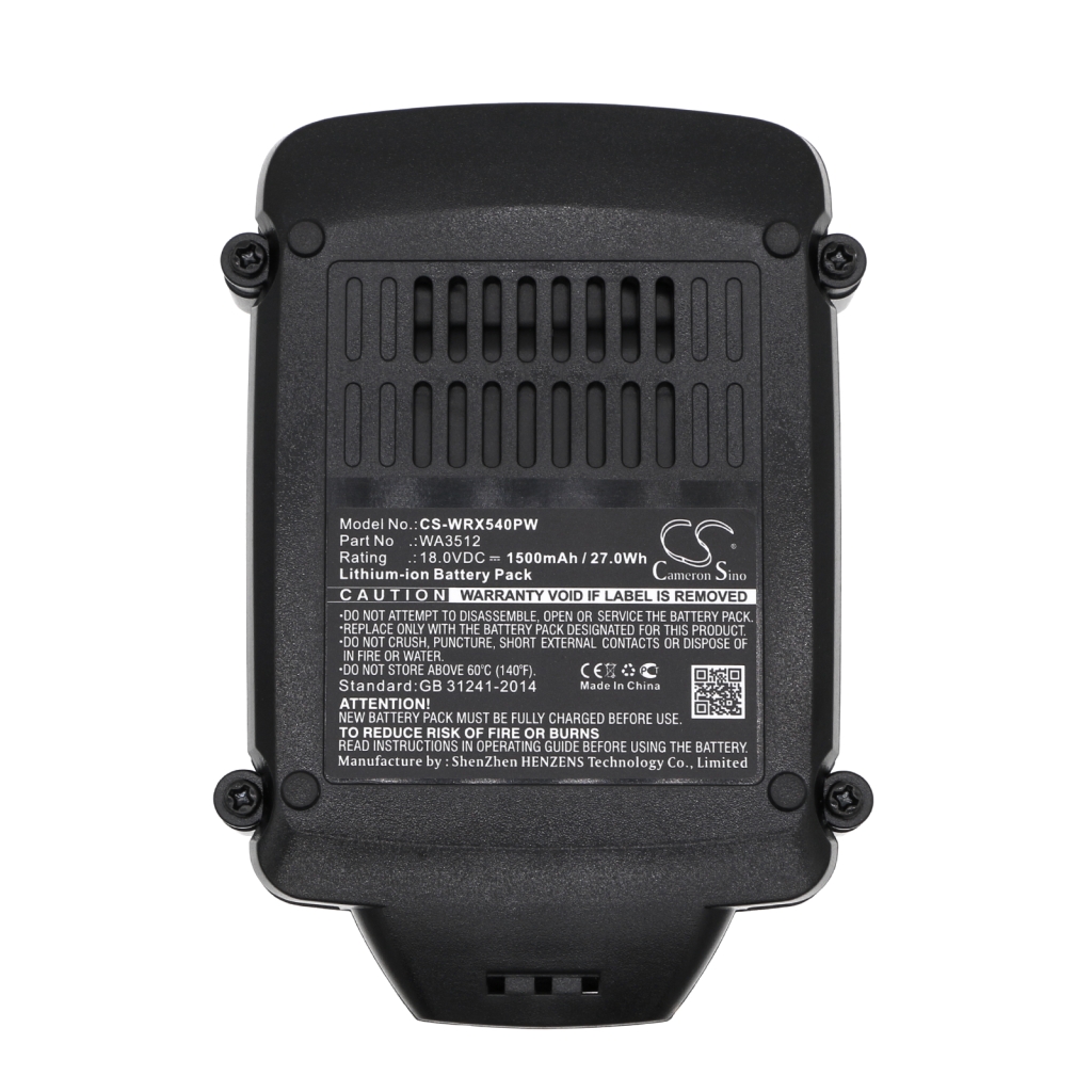 Compatible battery replacement for Worx  WA3572, WA3512, WA3551.1, WA3511, WA3523...