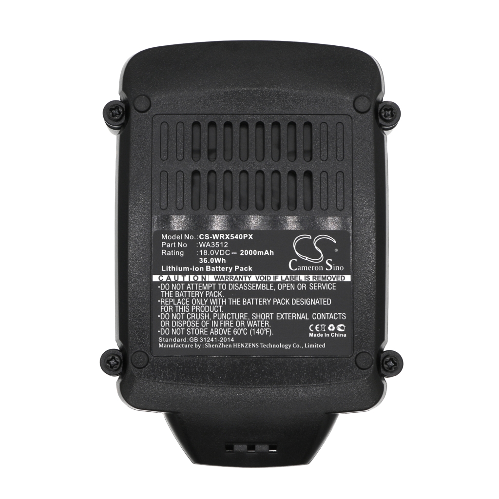 Compatible battery replacement for Worx  WA3511, WA3523, RW9351.1, WA3516, WA3512.1...