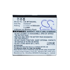 Compatible battery replacement for Curtis  554844P