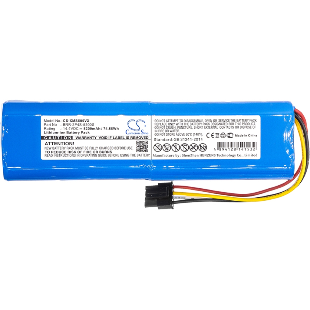 Compatible battery replacement for Dreame  P2008-4S2P-MMBK, BRR-2P4S-5200S, STYTJ02ZHM, STYTJ01ZHM