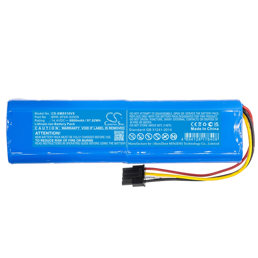 Compatible battery replacement for Dreame  P2008-4S2P-MMBK, BRR-2P4S-5200S, STYTJ02ZHM, STYTJ01ZHM