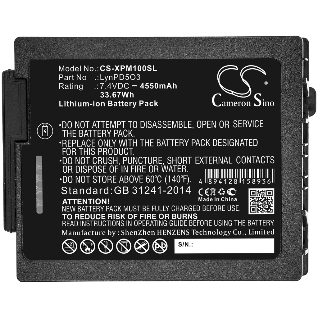 Compatible battery replacement for Xplore  0B23-023U000P, 01H4000P, LynPD5O3