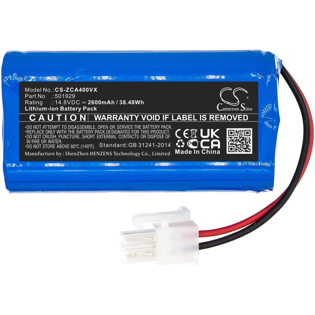 Compatible battery replacement for Ariete  UR1860ZT-4S1P-AAF, EBVB-266, 501929, 18650B4-4S1P-AAF4