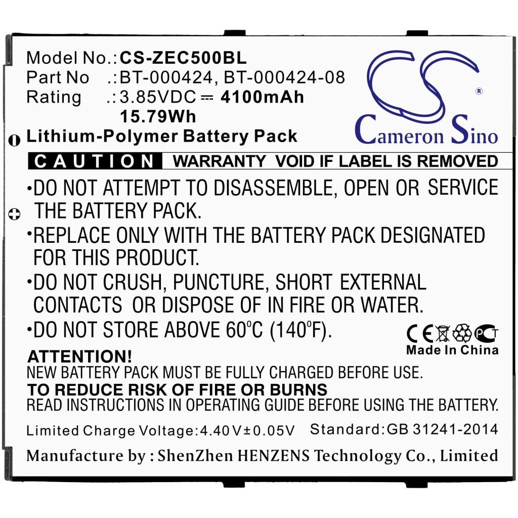 BarCode, Scanner Battery Zebra EC55