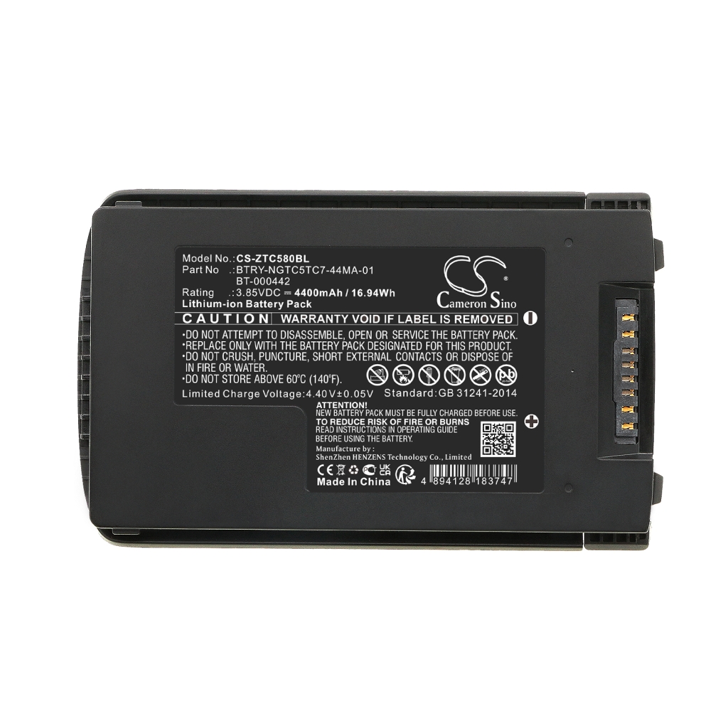 BarCode, Scanner Battery Zebra CS-ZTC580BL