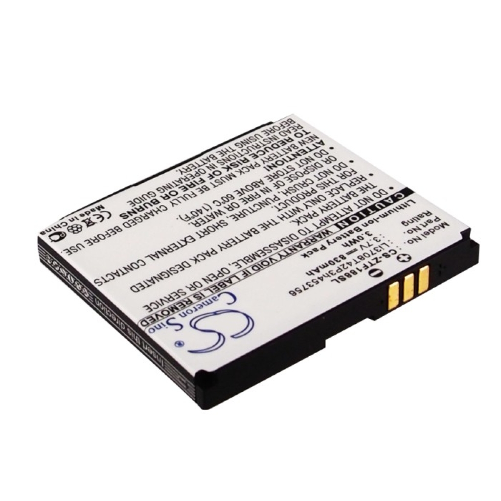 Compatible battery replacement for ZTE  Li3708T42P3h453756, Li3707T42P3h443747, Li3709T42P3h453756