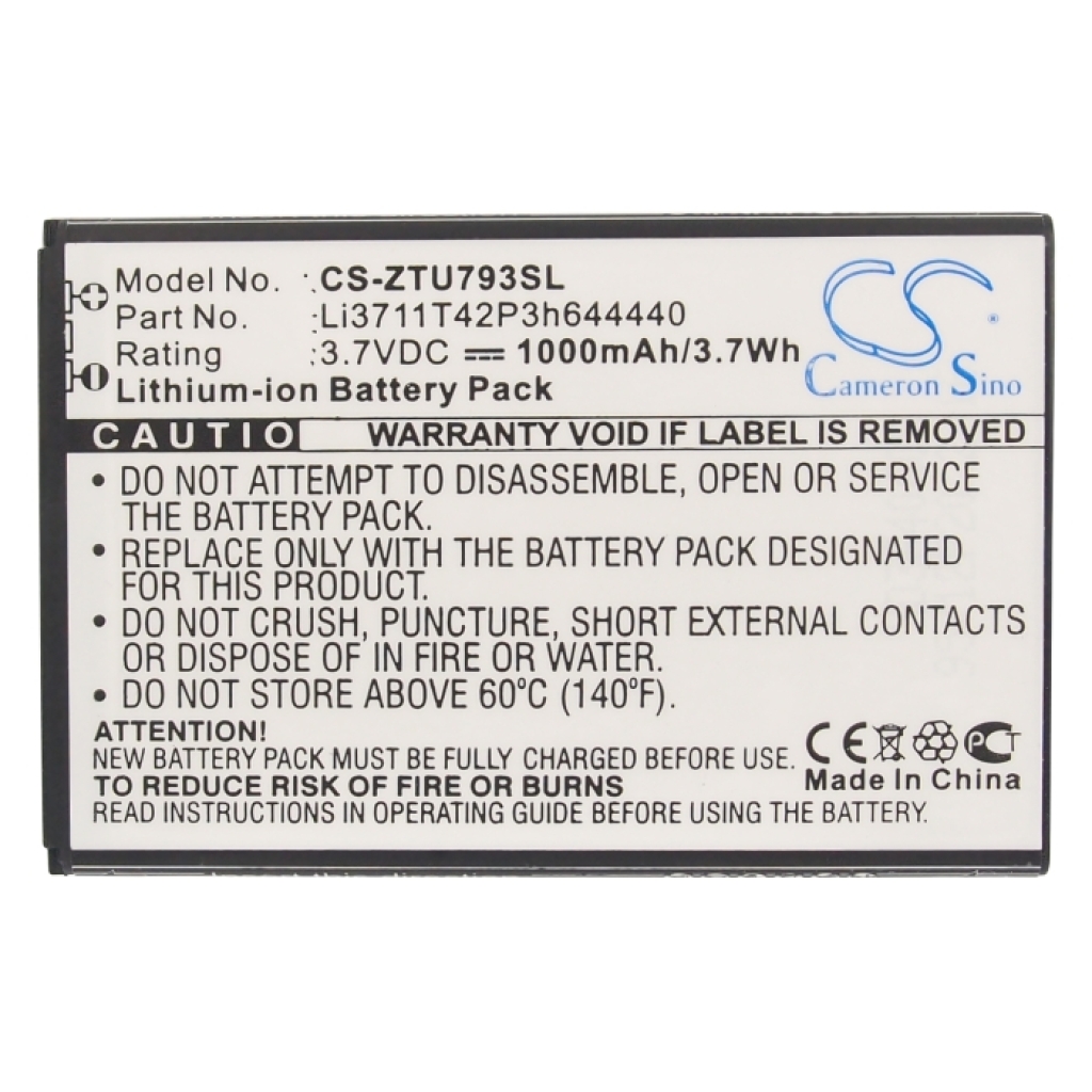 Battery Replaces Li3711T42P3h644440