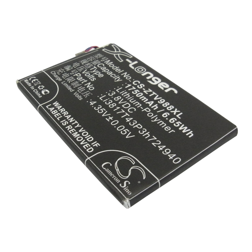 Compatible battery replacement for ZTE LI3817T43P3H724940