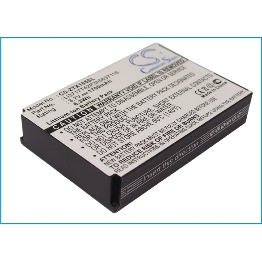 Compatible battery replacement for ZTE  Li3717T42P3h5637116