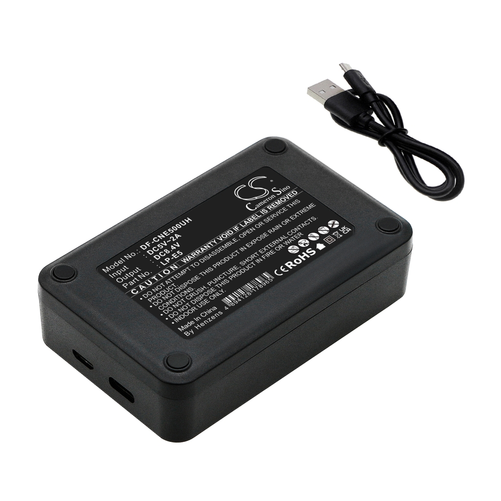 Compatible charger replacement for Canon  LP-E5, LC-E5