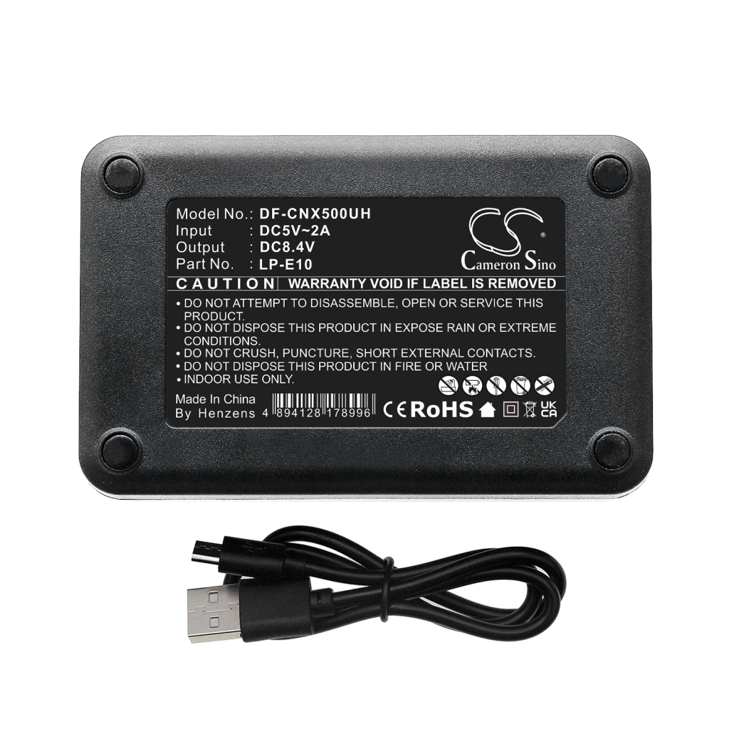 Compatible charger replacement for Canon  LP-E10, LP-E10E, LP-E10C