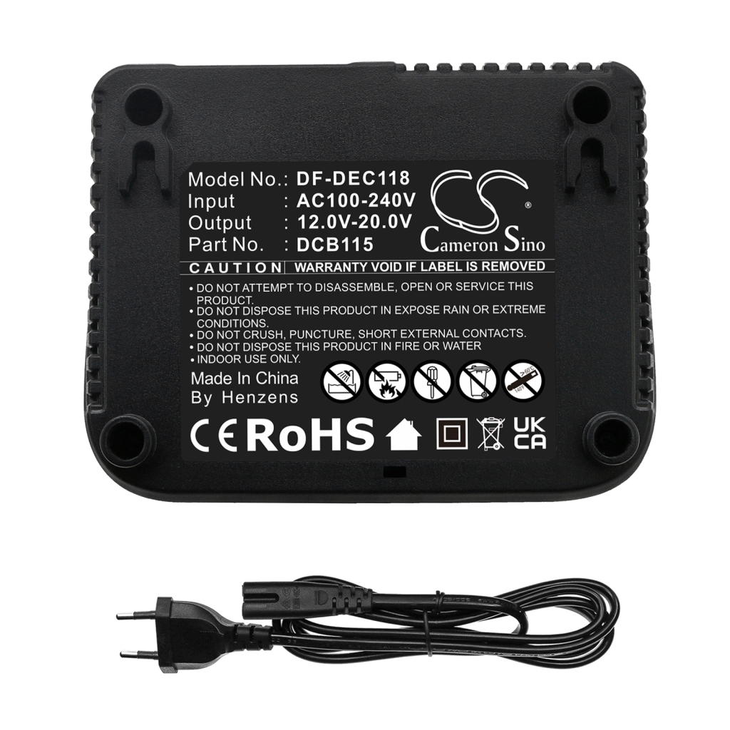 Compatible charger replacement for DeWalt  DCB204, DCB102, DCB125, DCB185, DCB606-2...