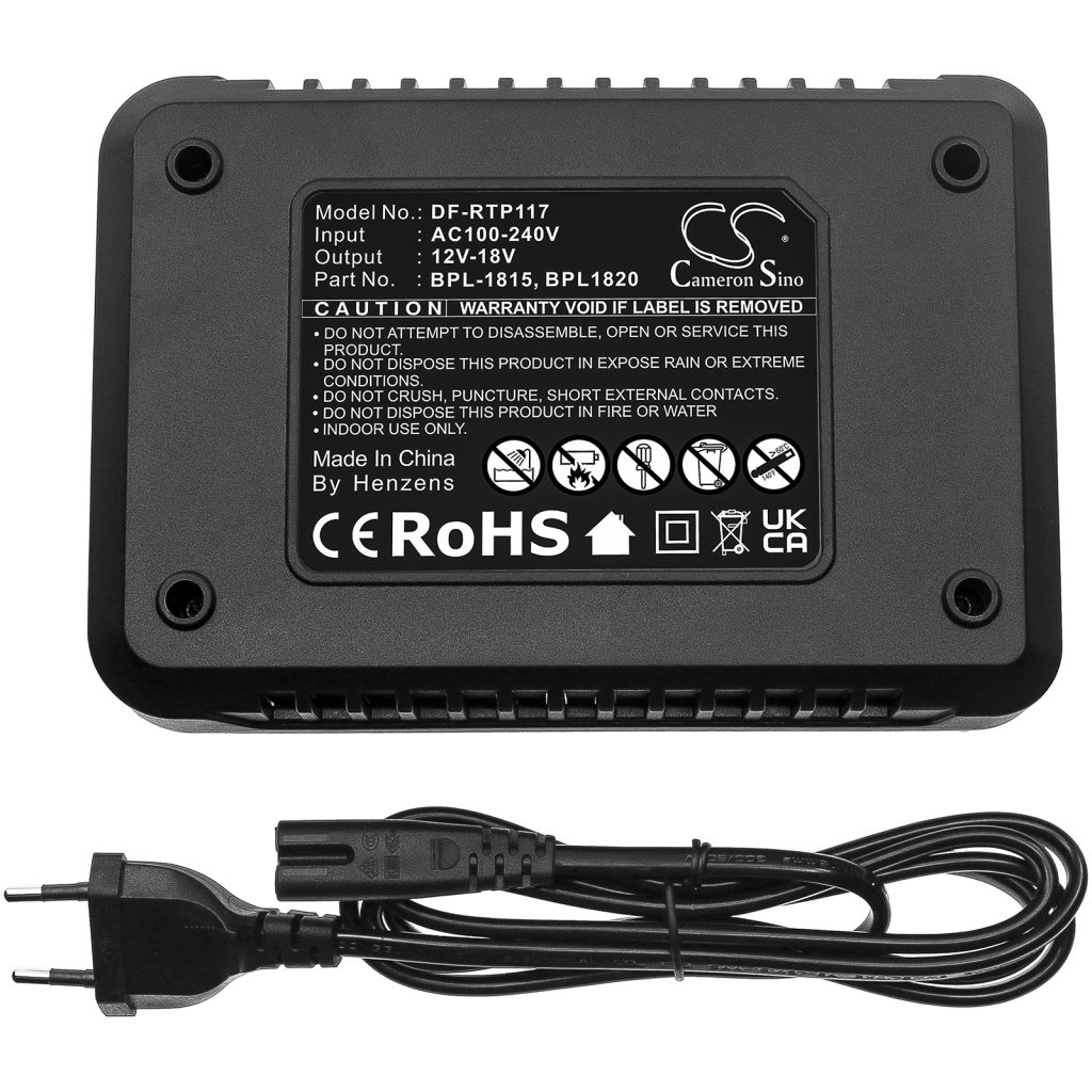 Compatible charger replacement for Ryobi  P105, BPL18151, P193, P104, BPL-1820G...