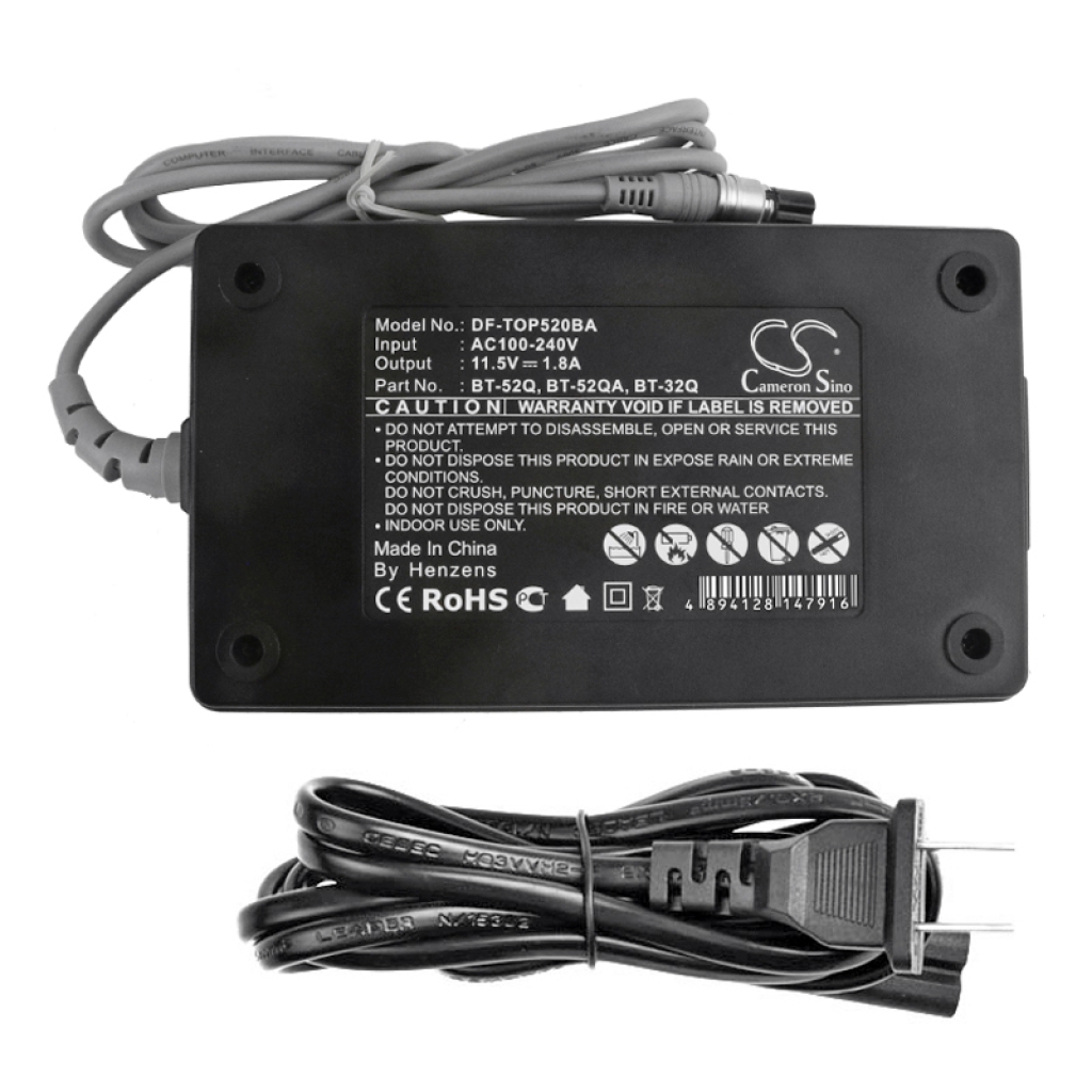 Compatible charger replacement for Topcon  BT-32Q, TBB-2, 51730, BT-G1, BT-52QA...