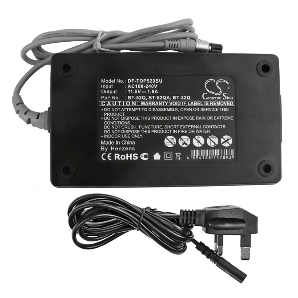 Compatible charger replacement for Topcon  BT-G1, BT-52QA, BT-52Q, TBB-2R, BT-32Q...